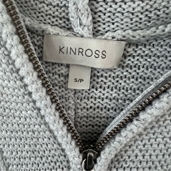 Kinross Oversized Chunky Knit Zip-Up Short-Sleeved Hooded Sweater | Size Small| - Picture 5 of 6